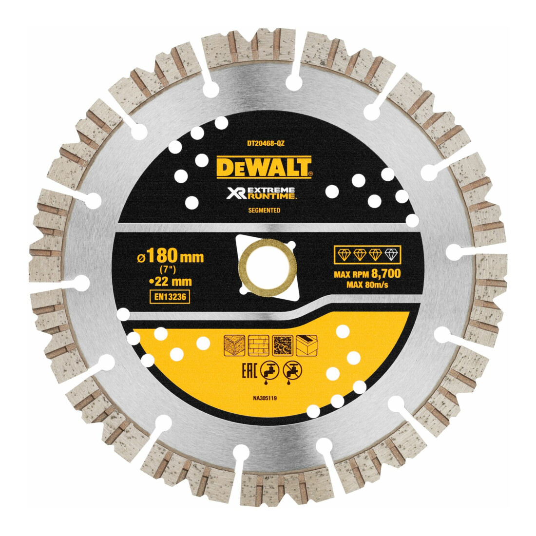 DEWALT XR EXTREME RUNTIME Diamanttrennscheibe