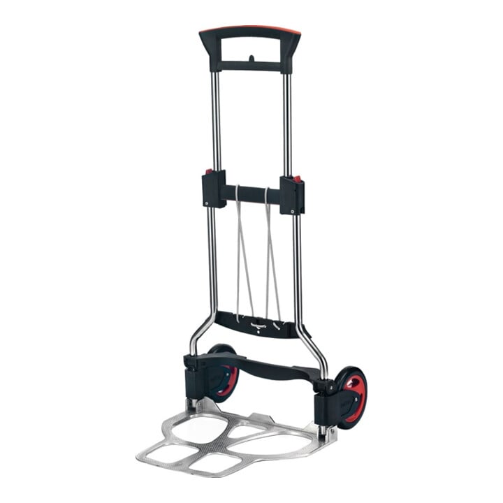 Diable de transport pliable acier inoxydable aluminium H. 1130 mm L. pelle 410xl