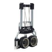 Diable de transport pliable tube en acier, chromé aluminium H. 1120 mm L. pelle-3