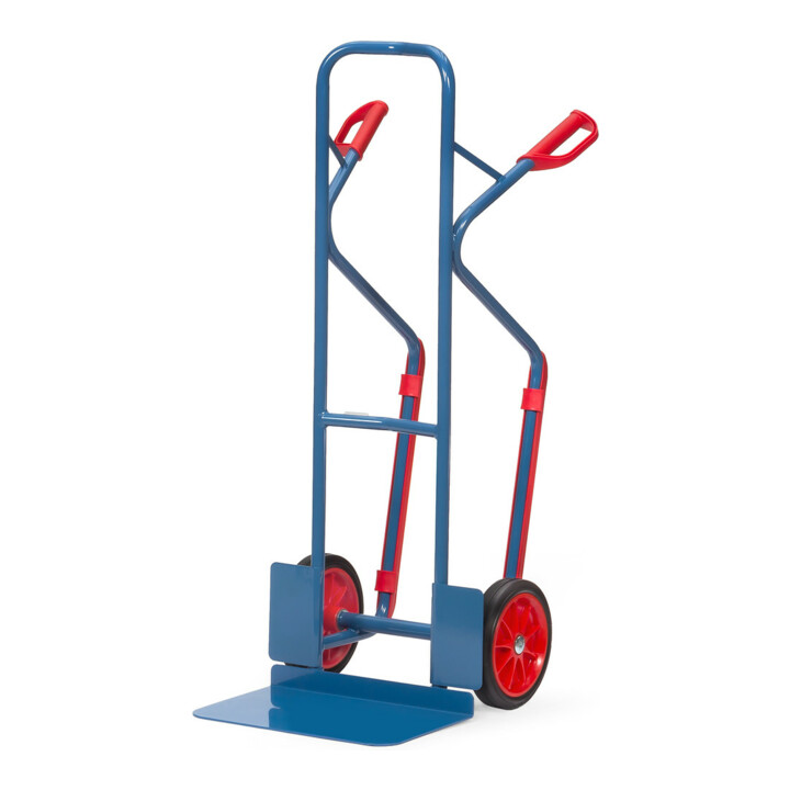 Diable en tube d'acier fetra B1331V roues caoutchouc, charge max. 300 kg
