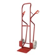 Stapelkarre H.1290mm Pelle L245×I300mm Pneumatiques VG Capacité 150kg karminrot-1