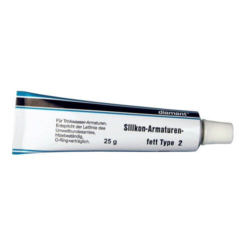 diamant Graisse silicone Type 2 pour eau potable, tube 25g