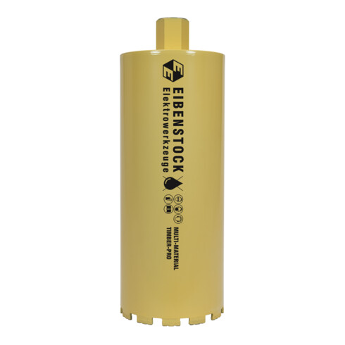 Diamant-Trocken-Bohrkrone Multi-Material TIMBER-PRO 1¼", Ø 150 mm, 350mm Nutzlänge, 12 Segmente