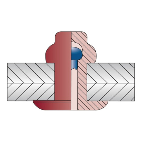 Dichtblindniet Certo® Nietschaft dxl 4,0x9,5mm Alu/Stahl 500 St. VVG