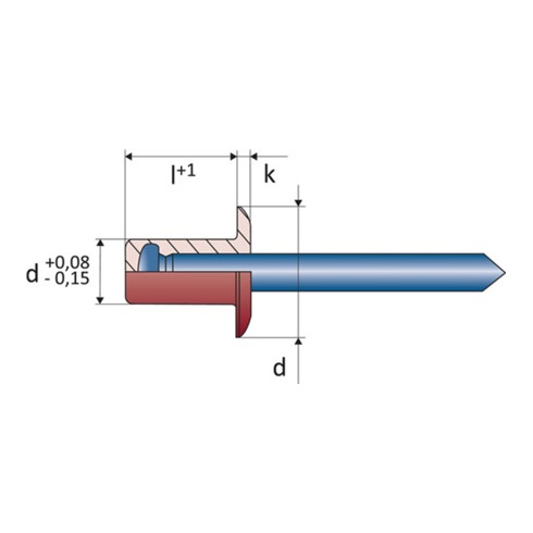 Dichtblindniet Certo® Nietschaft dxl 4,0x9,5mm Alu/Stahl 500 St. VVG
