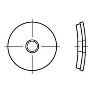 ART 88277 Dichtscheibe, Edelstahl A2, rostfrei, gewölbt