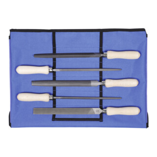 DICK Set universele vijlen 5-delig in roltas Kap 2, Lengte zonder angel: 200 mm