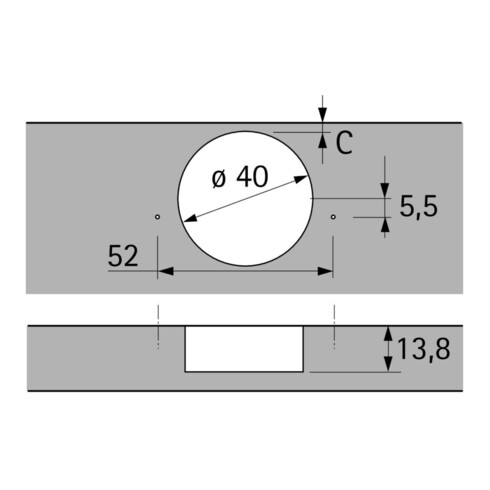 Dicktürscharnier Intermat 9935 Spezial vorliegend vern.HETTICH