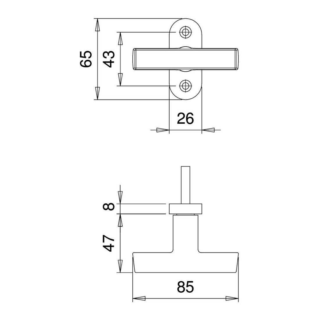 Dieckmann Alu-goupille pleine 511, F01