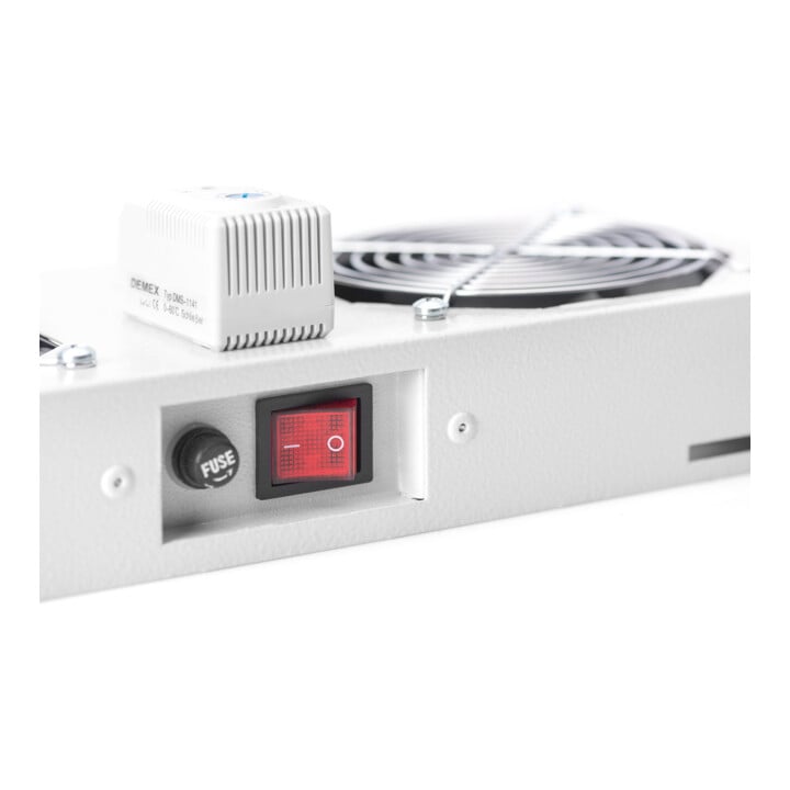 DIGITUS 19" Deckellüfter inkl.Thermostat DN-19 FAN-2-WM-T