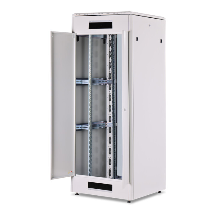 DIGITUS Armoire 42U 205, 3x80x80cm RAL 7035 porte vitrée DN-19 42U-8/8-1