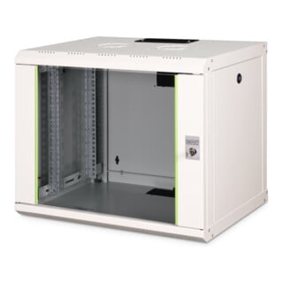 DIGITUS Armoire murale 19" DN-19 09-U avec porte vitrée RAL7035