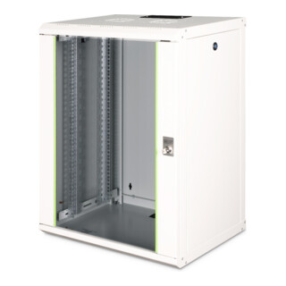 DIGITUS Armoire murale 19" DN-19 16U RAL7035 porte vitrée