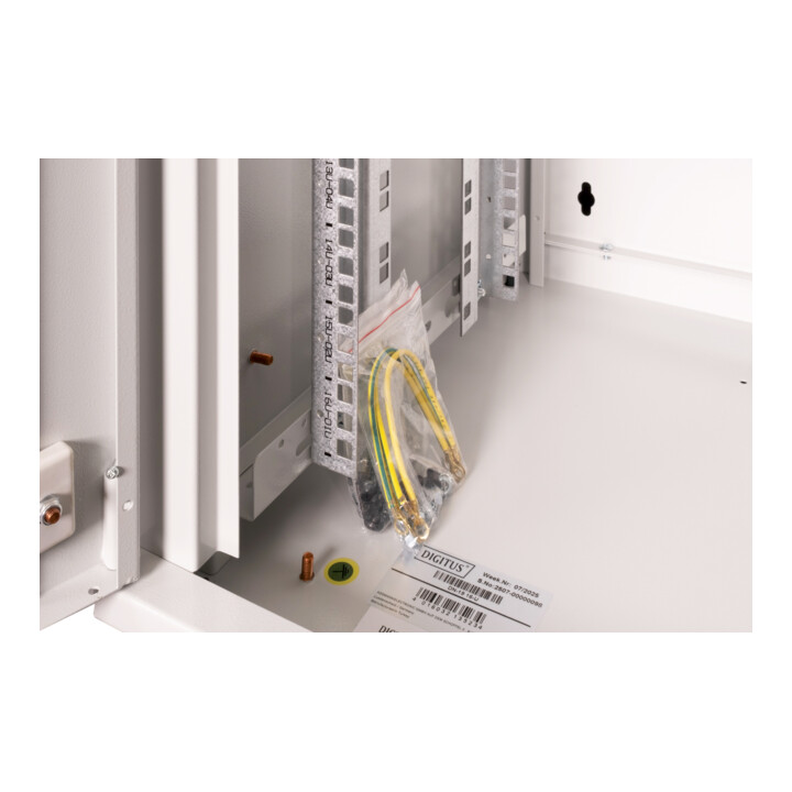 DIGITUS Armoire murale 19" DN-19 16U RAL7035 porte vitrée