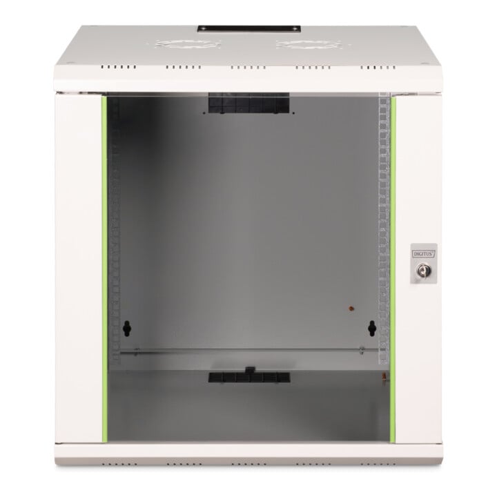 DIGITUS Armoire murale avec porte en verre DN-19 12U 12HE RAL7035