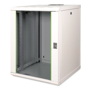 DIGITUS Armoire murale avec porte en verre DN-19 16U-6/6 RAL7035 HE 16