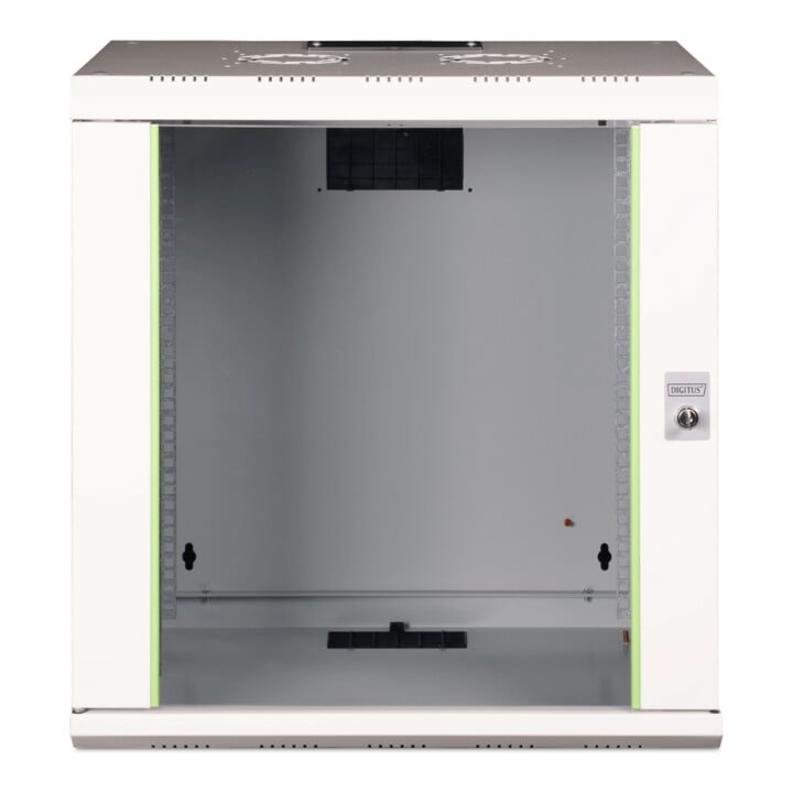 DIGITUS Armoire murale DN-19 12U 19" porte en verre RAL7035