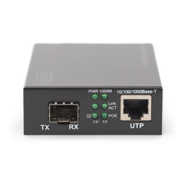 DIGITUS Gigabit Medienkonverter RJ45 / SFP PSE DN-82140