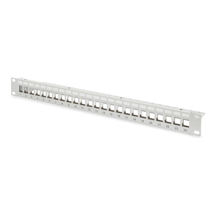 DIGITUS Modular Patch Panel gesch. 24Port,Blank,1HE,gr DN-91410