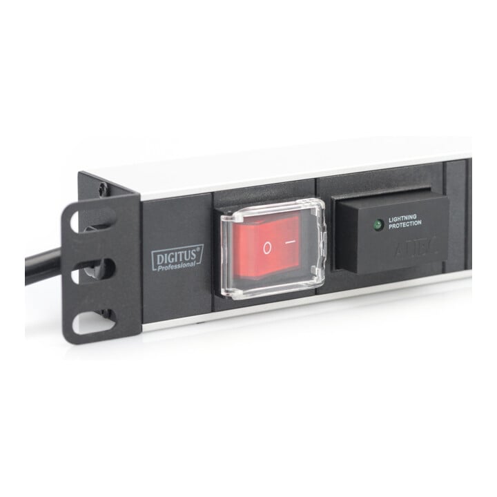 DIGITUS Multiprise DN-95407 7 prises Aluminium avec interrupteur