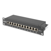 DIGITUS Panel 10" Class E 12-Port LSA 1HE RAL9005 sw DN-91612S-2
