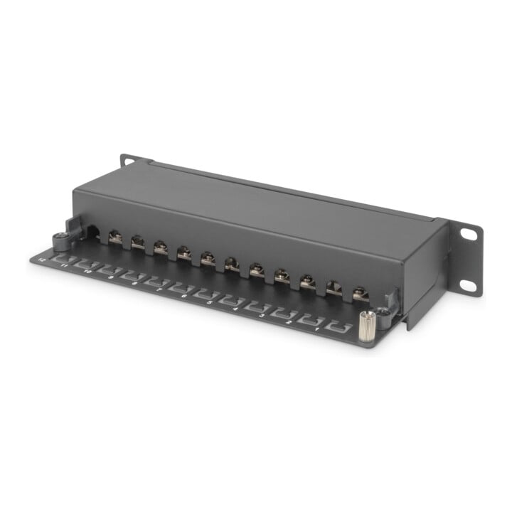 DIGITUS Panel 10" Class E 12-Port LSA 1HE RAL9005 sw DN-91612S