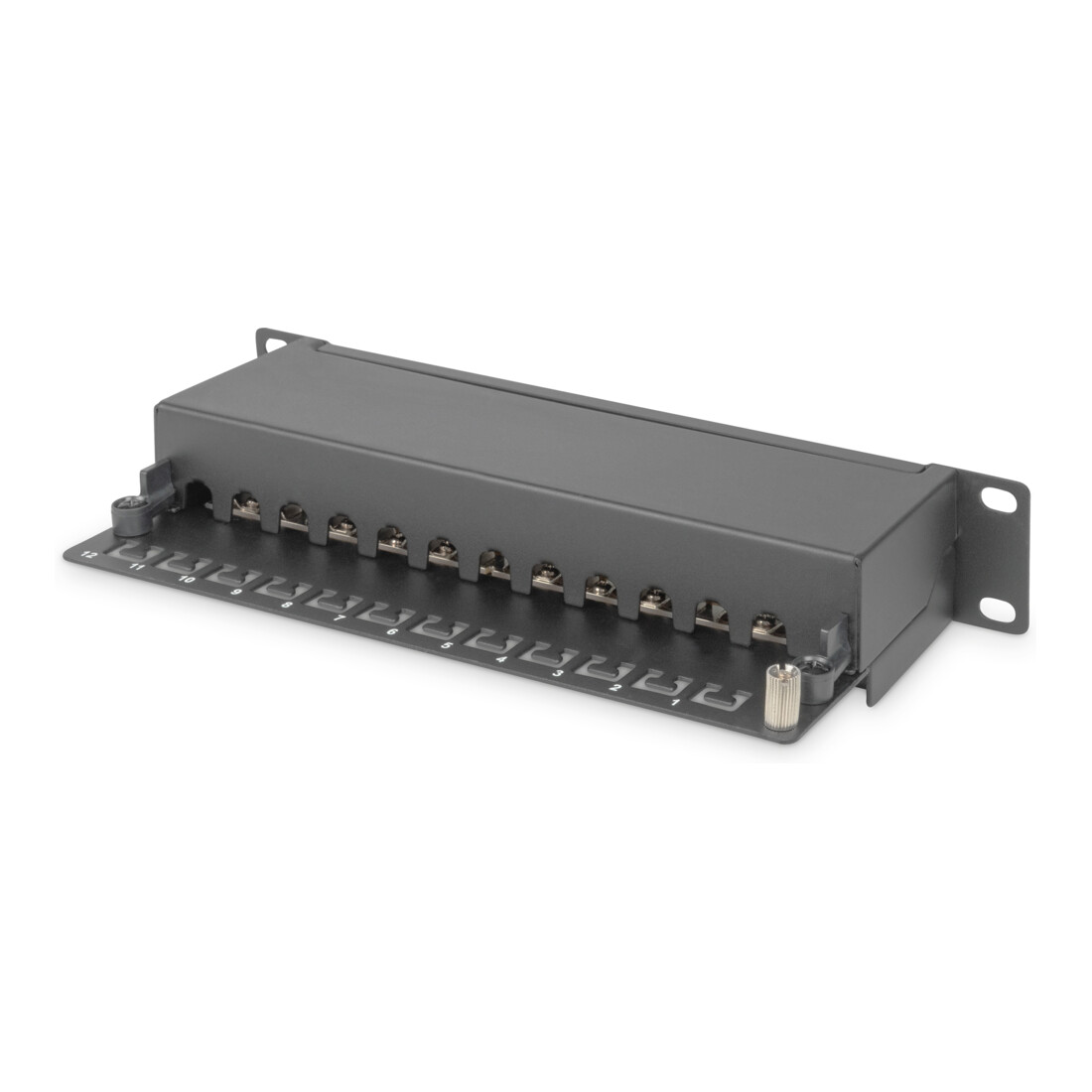 DIGITUS Panel 10" Class E 12-Port LSA 1HE RAL9005 sw DN-91612S