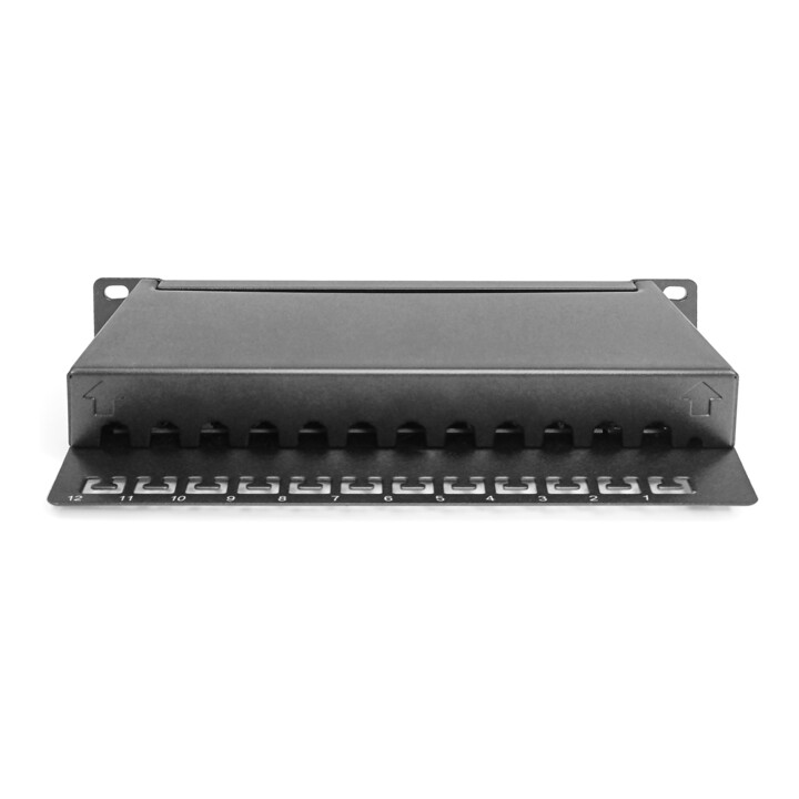 DIGITUS Panel 10" Class E 12-Port LSA 1HE RAL9005 sw DN-91612S