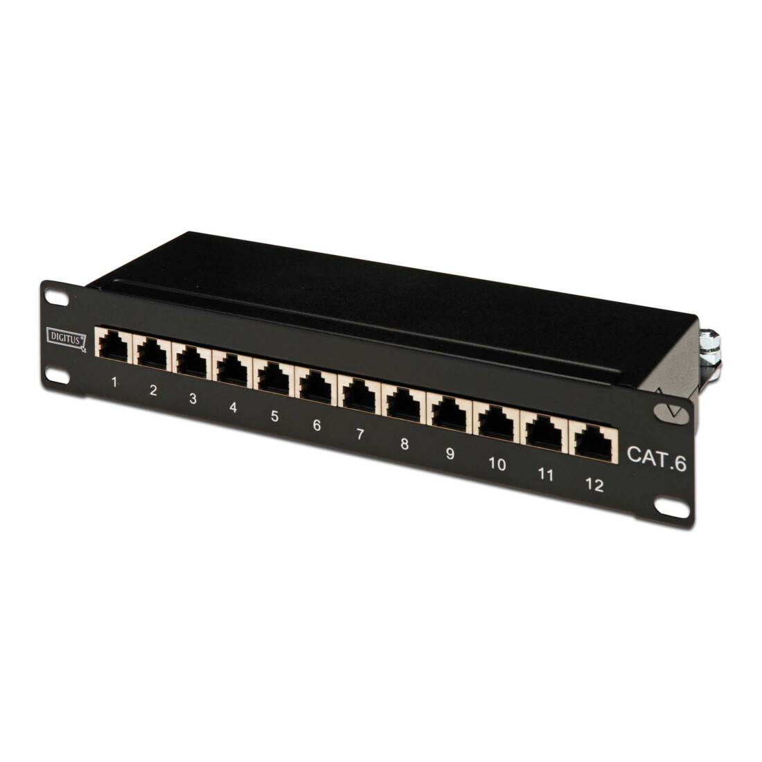DIGITUS Panneau 10" Classe E 12 ports LSA 1U RAL9005 noir DN-91612S