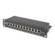 DIGITUS Panneau 10" Classe E 12 ports LSA 1U RAL9005 noir DN-91612S
