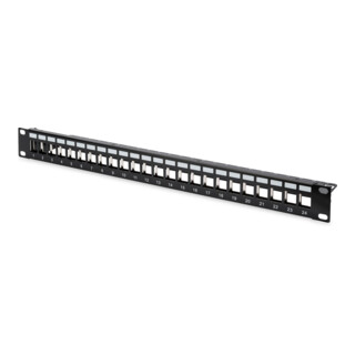 DIGITUS Panneau de brassage modulaire 24 ports vierge 1U noir DN-91411