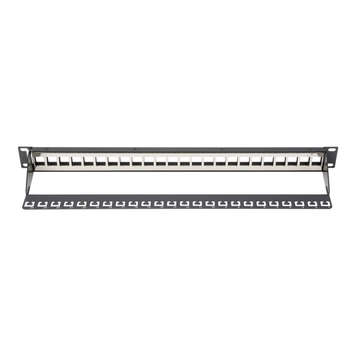 DIGITUS Panneau de brassage modulaire 24 ports vierge 1U noir DN-91411