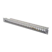 DIGITUS Panneau de brassage modulaire blindé 24 ports, vide, 1U, gris DN-91410-1