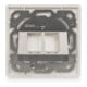 DIGITUS Plaque centrale double 80×80 RAL9010 RJ45 DN-93801-1