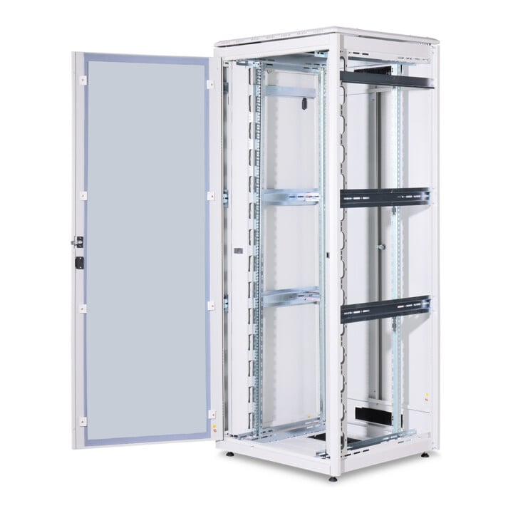 DIGITUS Schrank 42HE 205, 3x80x80cm RAL 7035 Glastür DN-19 42U-8/8-1