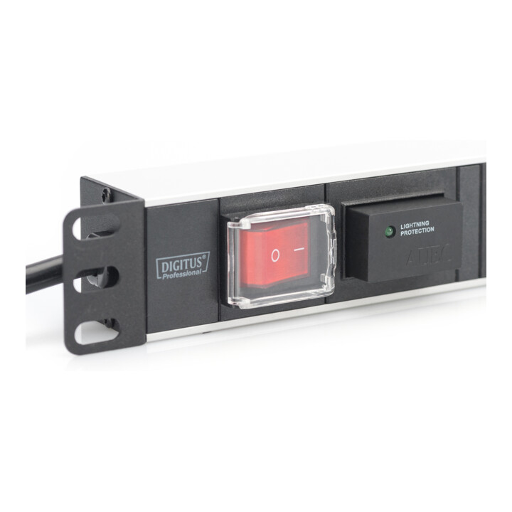 DIGITUS Steckdosenleiste DN-95407 7-fach Aluminium Schalter