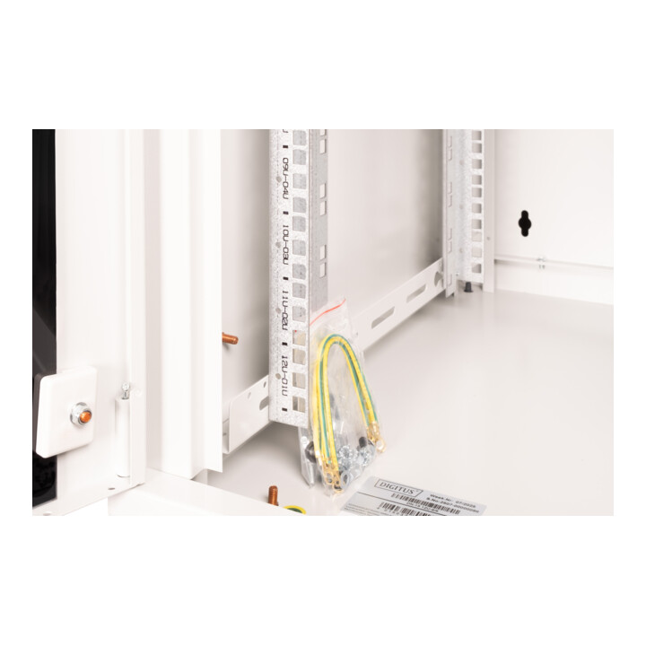DIGITUS Wandschrank mit Glastür DN-19 12U 12HE RAL7035
