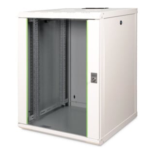 DIGITUS Wandschrank mit Glastür DN-19 16U-6/6 RAL7035 HE 16