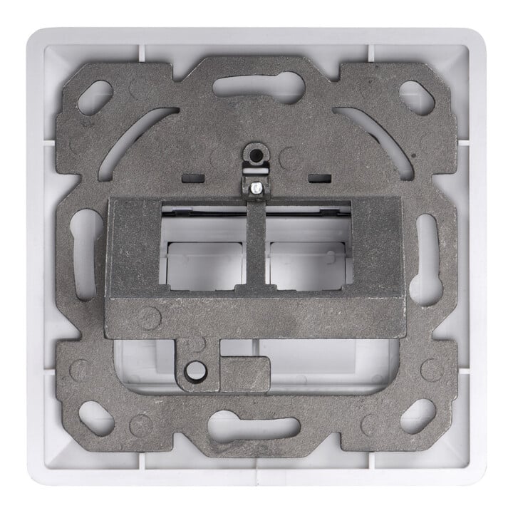 DIGITUS Zentralplatte 2-fach 80x80 RAL9010 RJ45 DN-93801-1