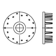 DIN 1052 Holzverbinder Temperguss Typ D, galvanisch verzinkt, einseitig