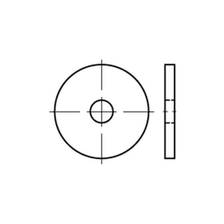 DIN 1052 Scheiben f. Holzverbinder St., gal Zn, 27 x 105 x 8 ÜH gal Zn S