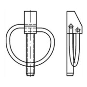 DIN 11023 Klappsplint gal Zn