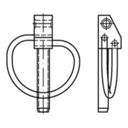 DIN 11023 Klappstecker gal Zn 8 DiSP (Dickschichtpass.)