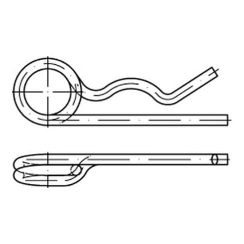DIN 11024 Federstecker, Edelstahl A4, blank