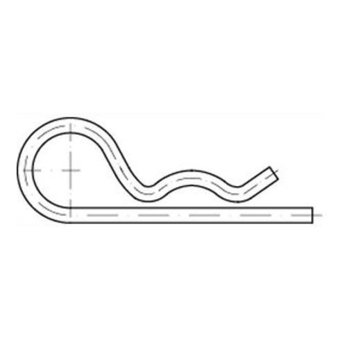 DIN 11024-E Federstecker A 2 DrahtØ 6 einfach