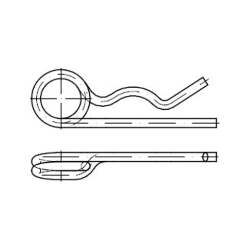 DIN 11024 Federstecker, Edelstahl A4 3,2mm HP