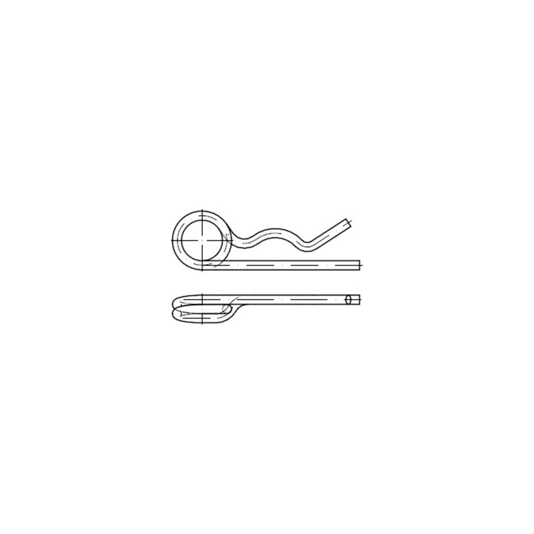 DIN 11024 Federstecker, ST galZn 7mm HP