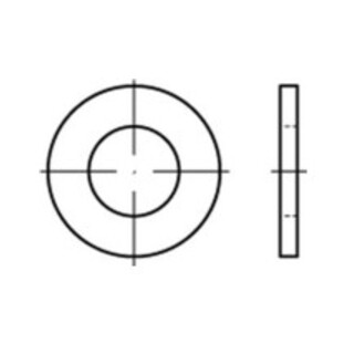 DIN 125-A/ISO 7089 Unterlegscheibe flach ohne Fase, Polyamid, blank