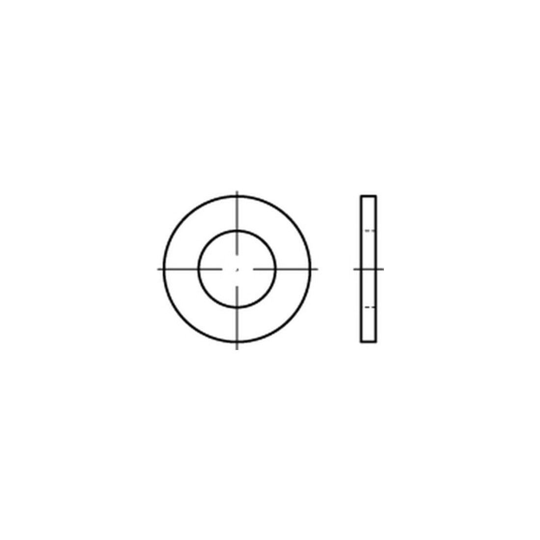 DIN 125-A/ISO 7089 Unterlegscheibe Kupfer 5,3mm ohne Fase Form A