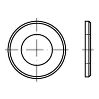 DIN 125-B/ISO 7090 Unterlegscheibe flach mit Fase, Messing, blank